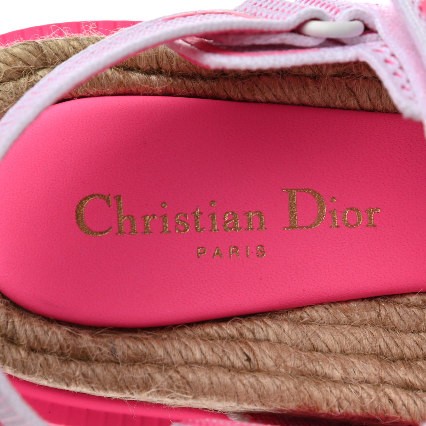 Technical Knit Jute Dioract 10mm Sandals 40 White Fuchsia