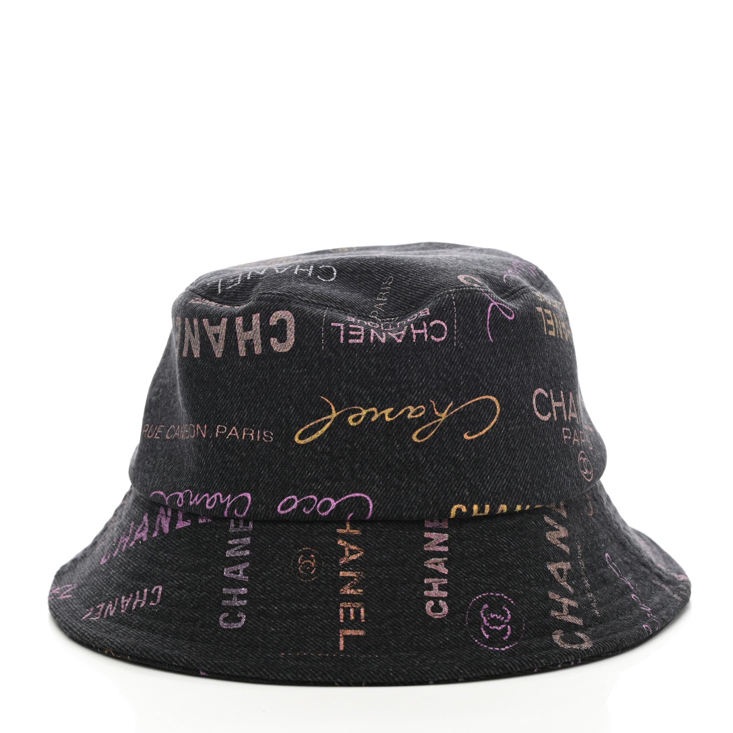 Chanel Denim Mood Cloche Bucket Hat S Black 3 of 8