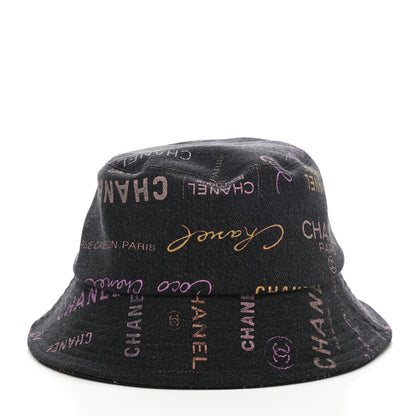 Chanel Denim Mood Cloche Bucket Hat S Black 3 of 8