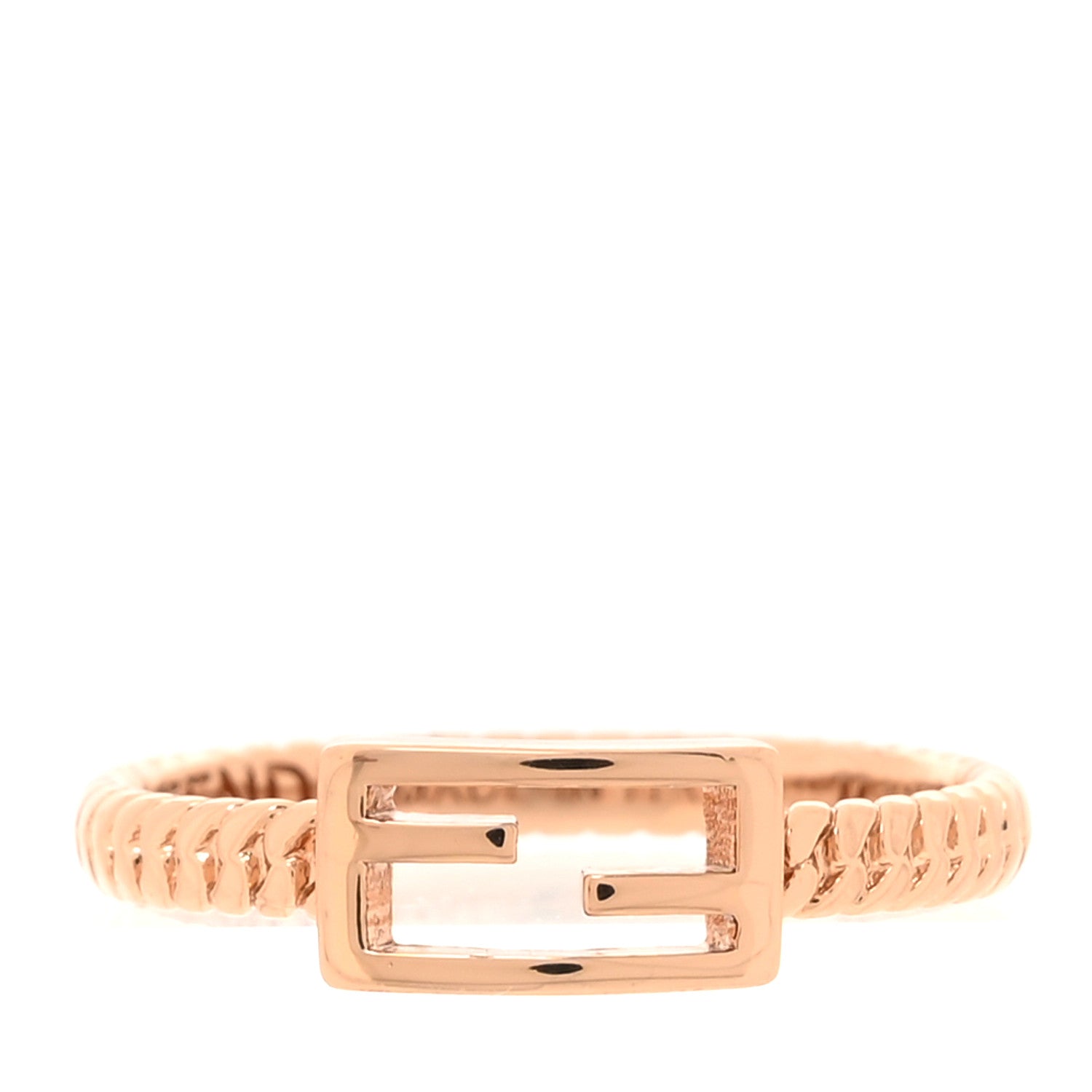 Fendi Metal FF Chain Ring M Gold 1 of 6