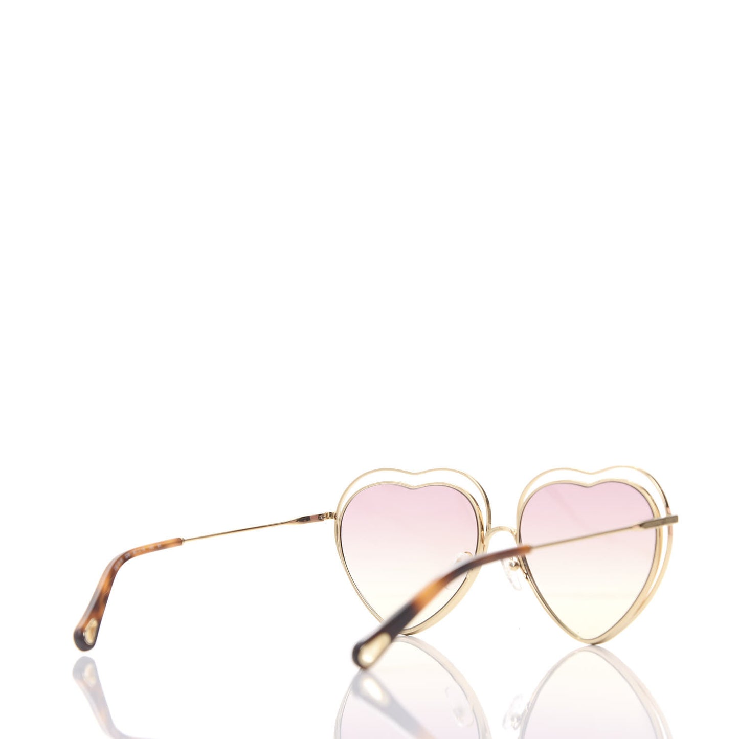 Metal Poppy Love Heart Sunglasses CE131S Havana Rose