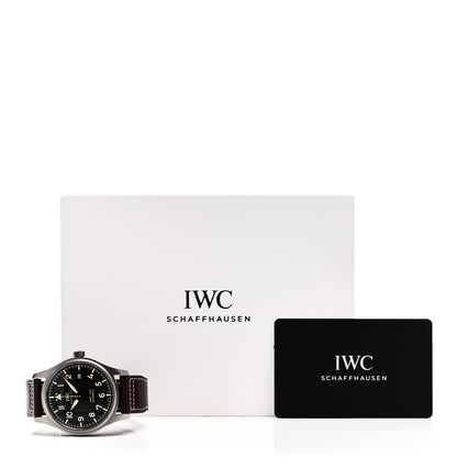 IWC Titanium Calfskin 40mm Pilot Mark XVIII Heritage Automatic Watch Black IW327006 5 of 5