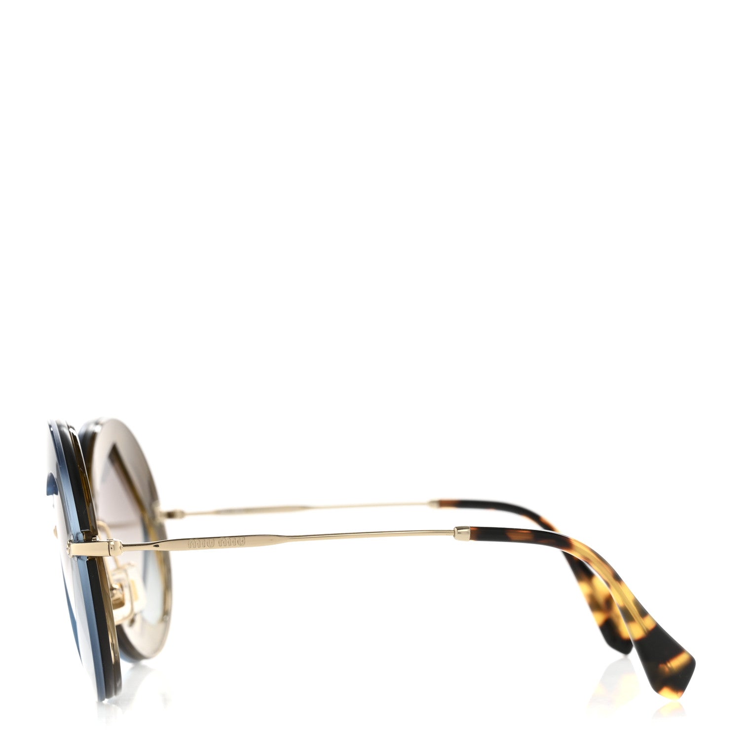 Miu Miu Acetate Heart Round SMU01S Sunglasses Blue 3 of 9