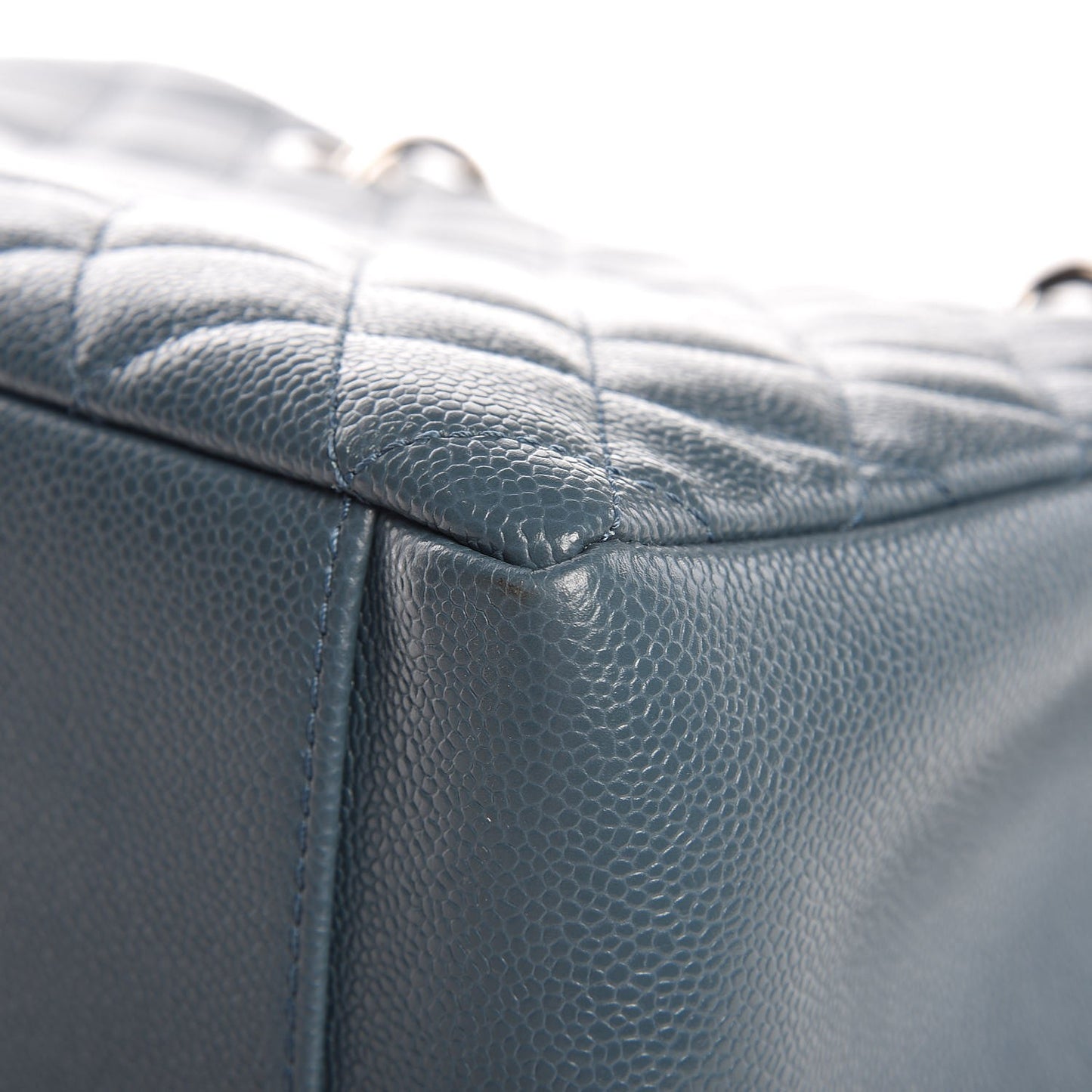 Caviar Quilted Grand Shopping Tote GST Blue