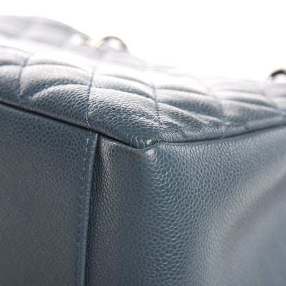 Chanel Caviar Quilted Grand Shopping Tote GST Blue 9 of 11