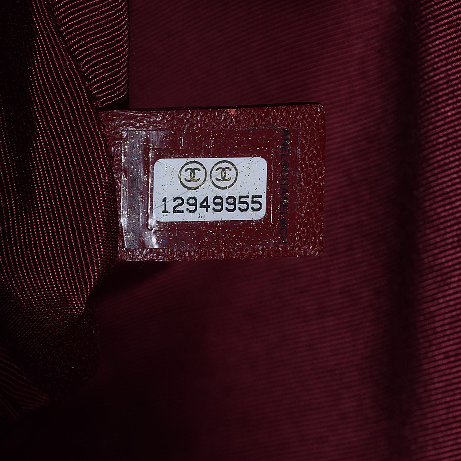 Chanel Caviar Grand Shopping Tote GST Dark Red 7 of 7