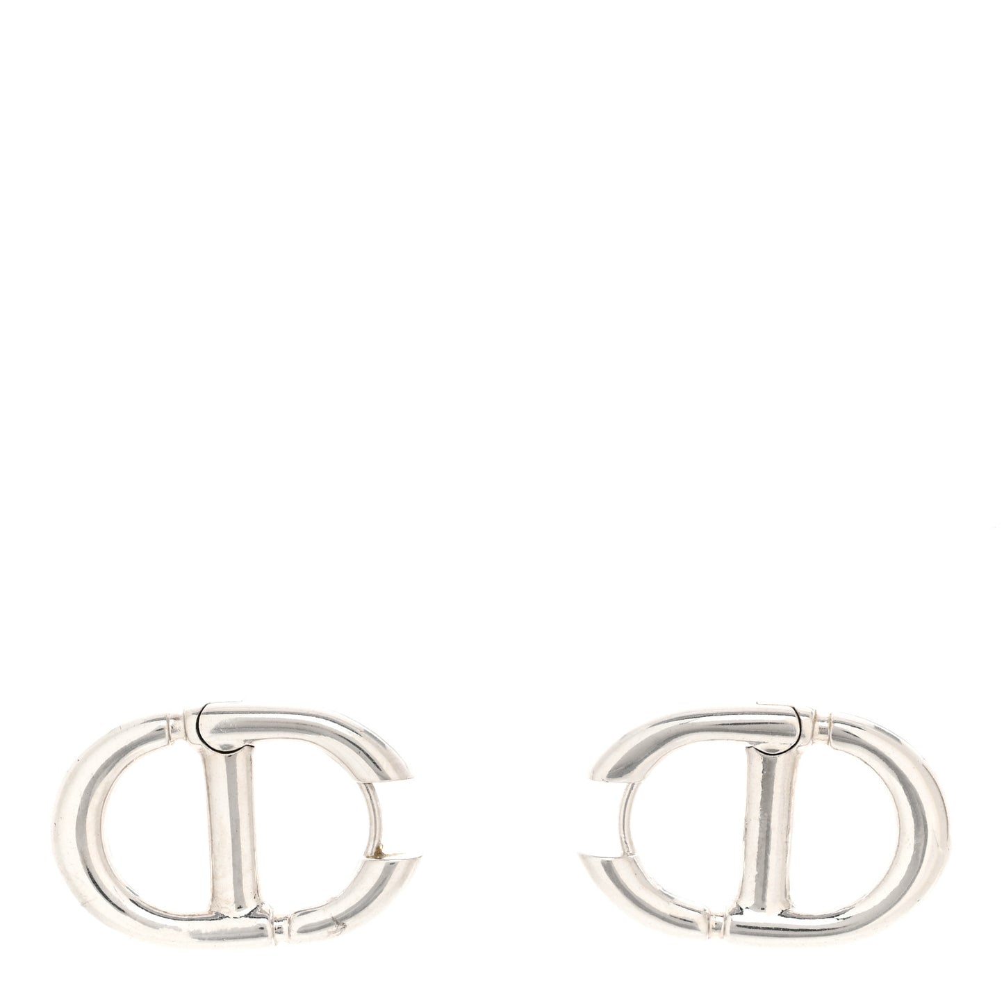 Metal CD Earrings Silver