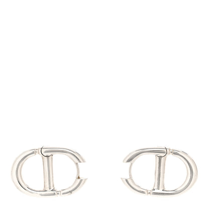 Christian Dior Metal CD Earrings Silver 1 of 4