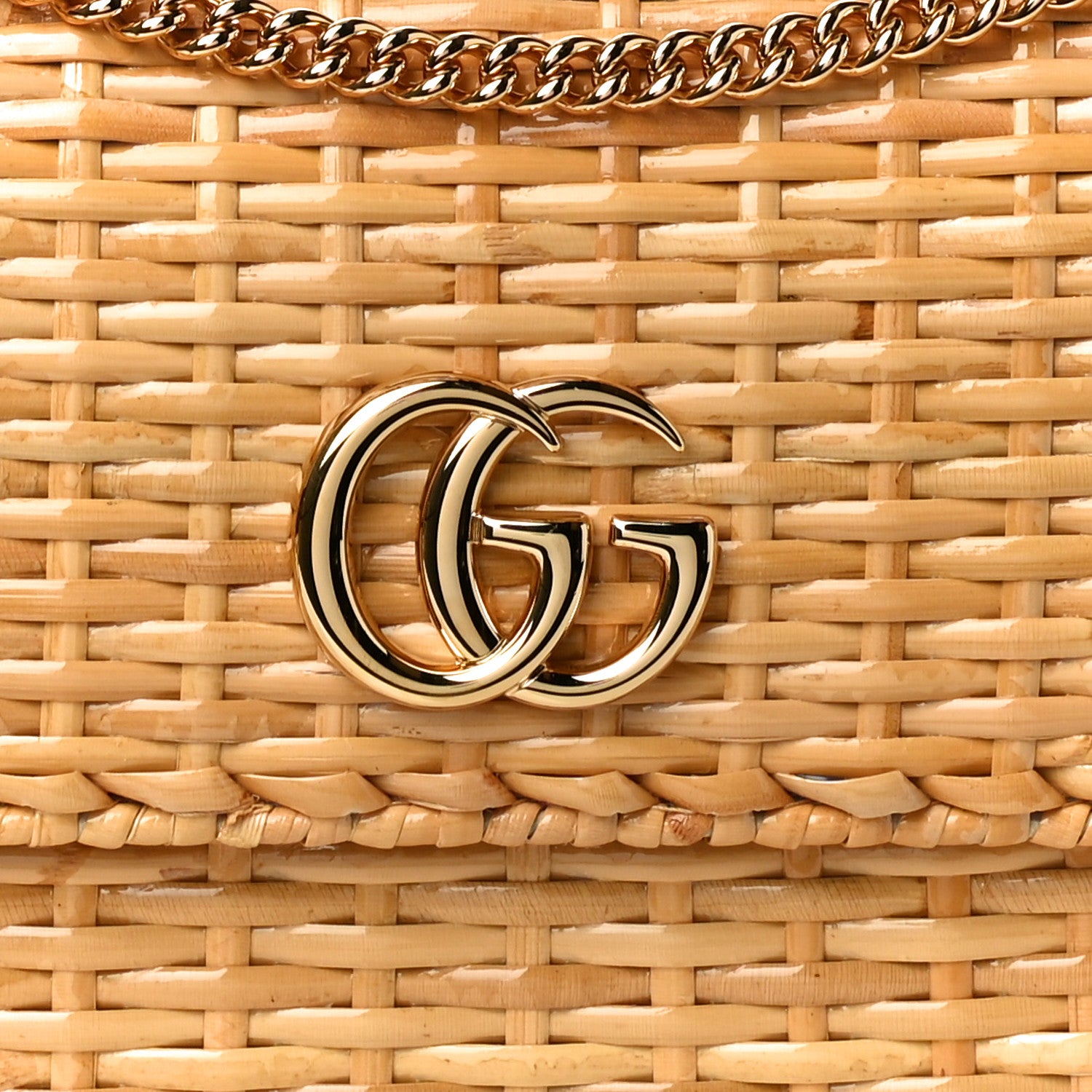 Gucci Glazed Wicker Small Cestino Shoulder Bag Natural 9 of 12