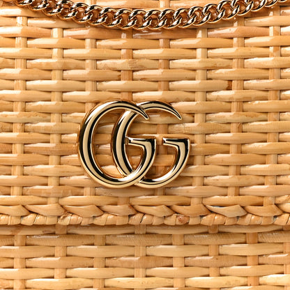 Gucci Glazed Wicker Small Cestino Shoulder Bag Natural 9 of 12