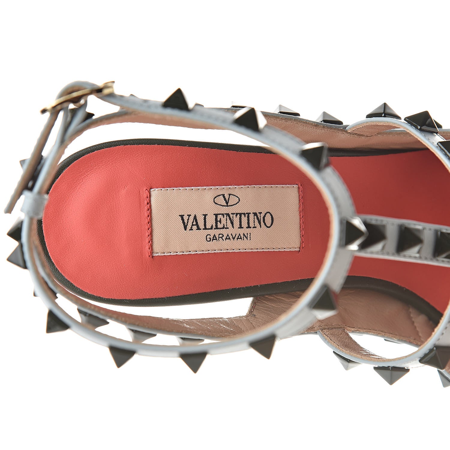 Valentino Garavani Nappa Rockstud Ankle Strap 100mm Pumps 36 Deep Coral Multicolor 6 of 11