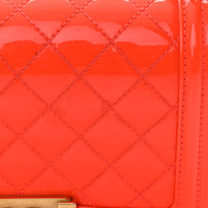 Chanel Patent Calfskin Quilted Small Boy Flap Orange 20 of 25