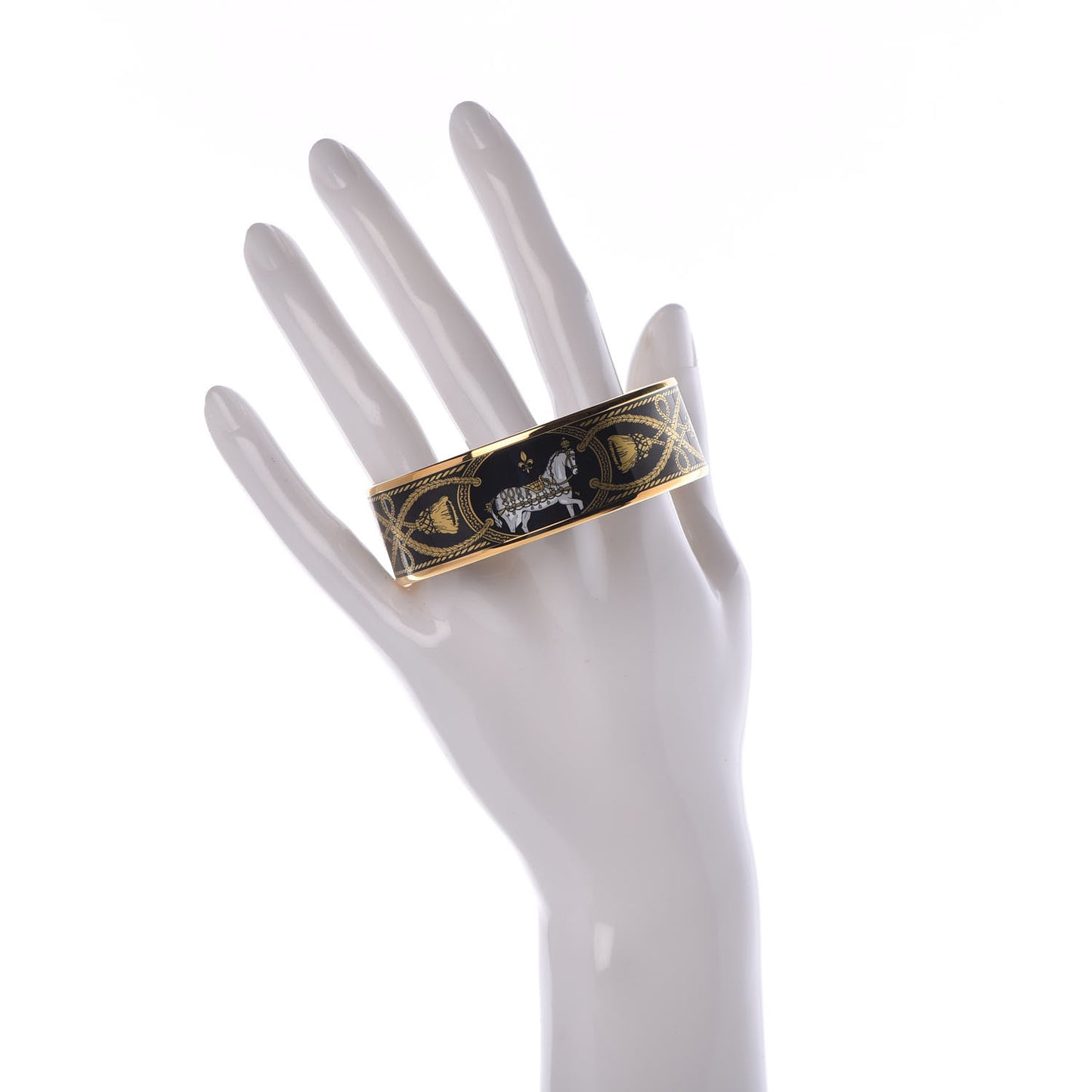 Enamel Printed Wide Grand Apparat Bracelet 62 Black