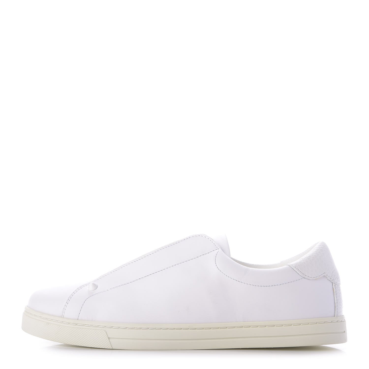 Fendi Vitello FF Rockoclick Slip On Sneakers 40 White 1 of 11