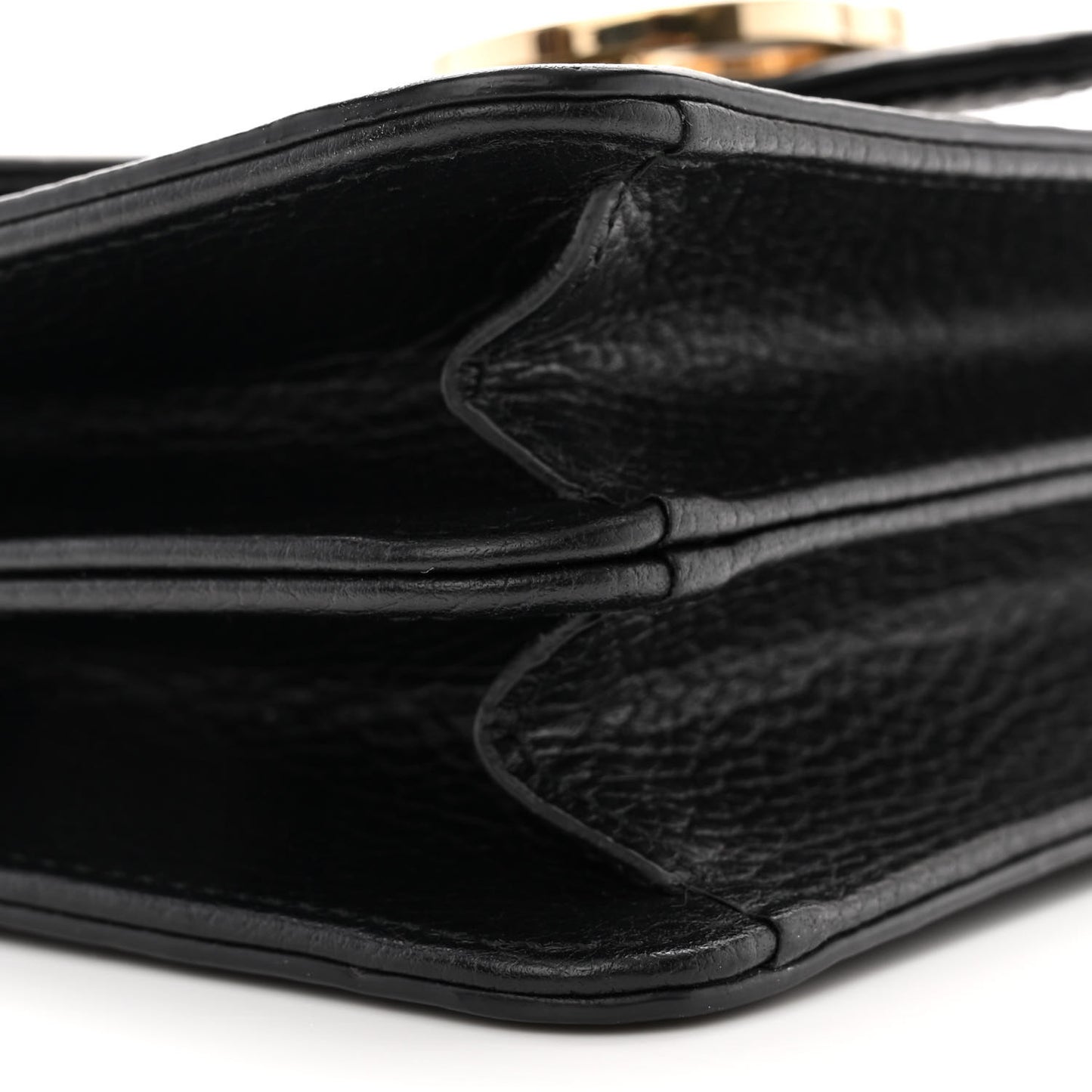 Dollar Calfskin Small Interlocking G Shoulder Bag Black