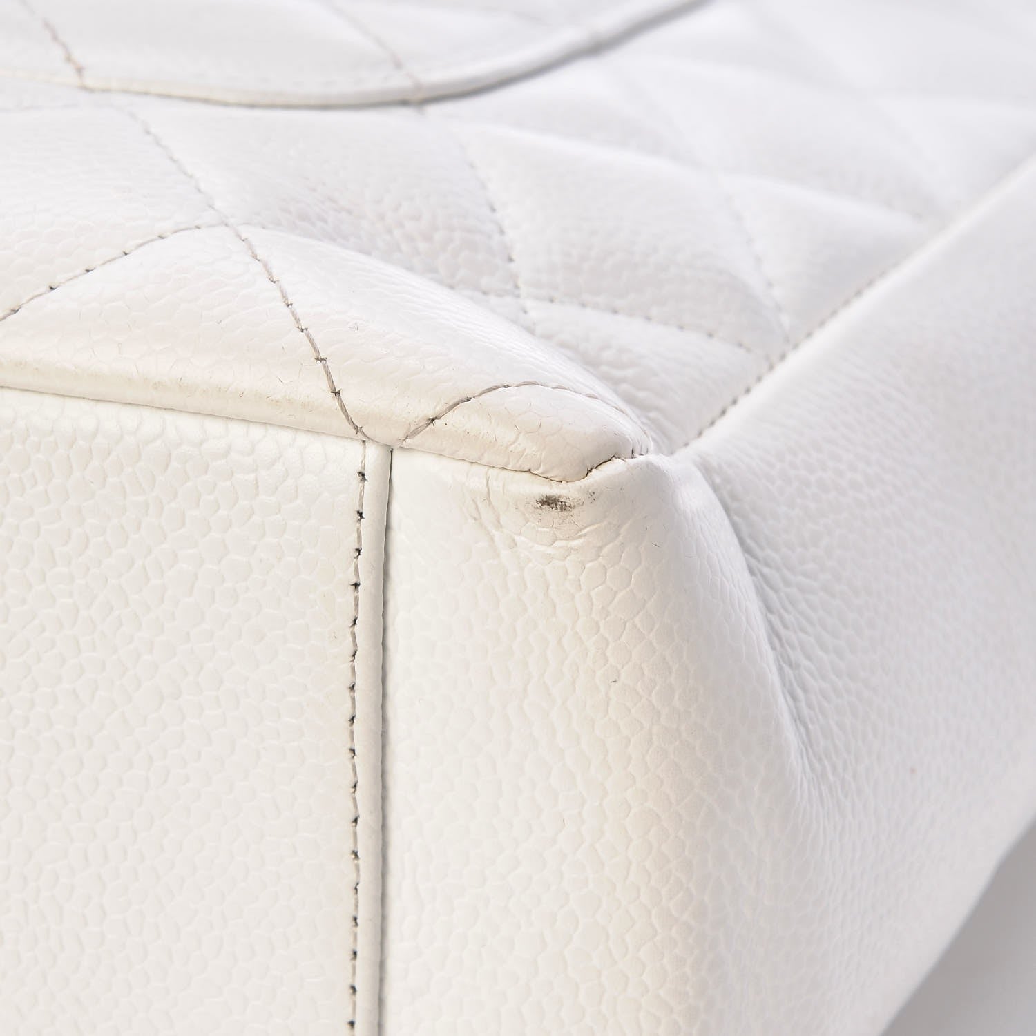 Chanel Caviar Quilted Petit Shopping Tote PST White 16 of 16