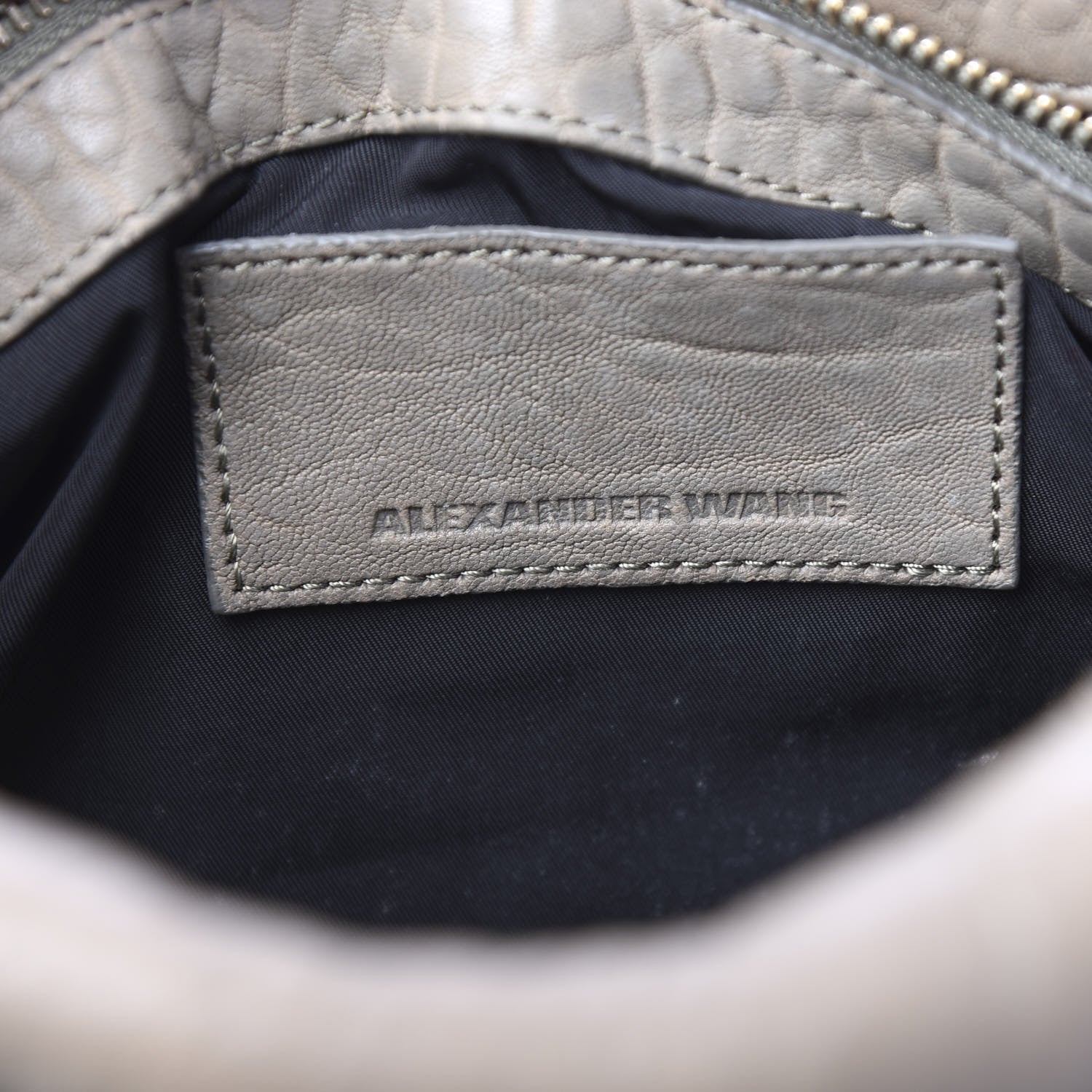 Alexander Wang Pebbled Lambskin Rocco Taupe Gold Hardware 8 of 13