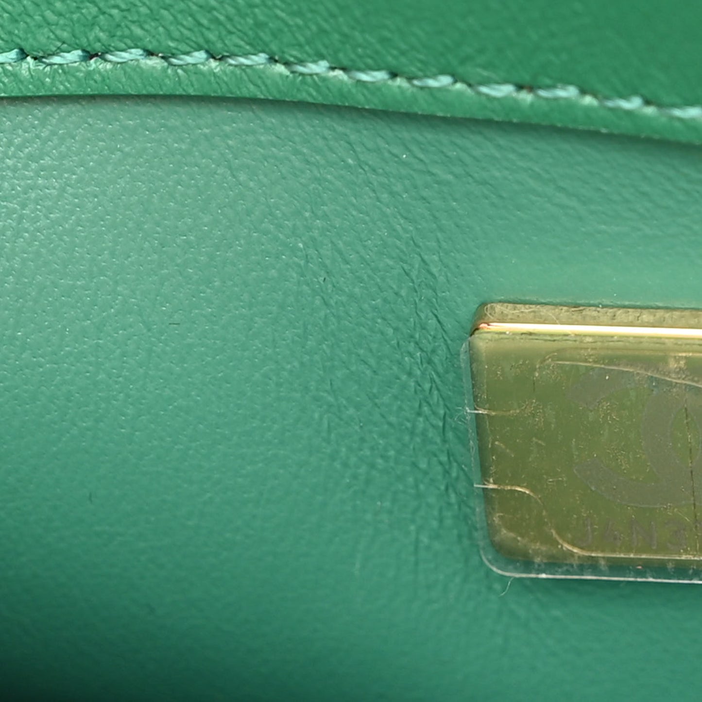 Lambskin Quilted Mini Color Match Flap Green