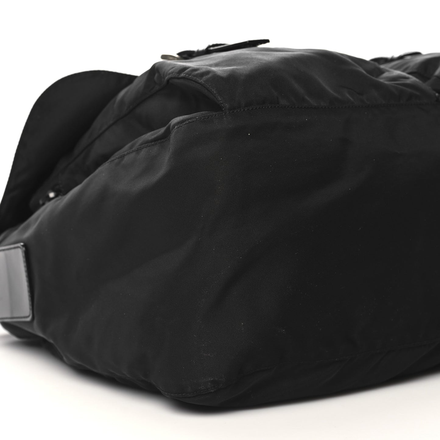 Tessuto Nylon Saffiano Vela Messenger Bag Black