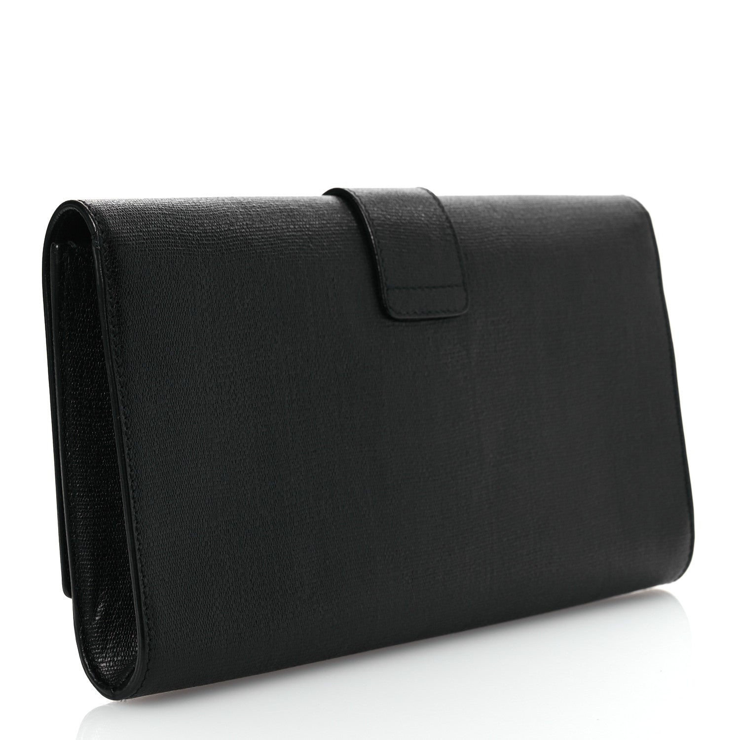 Saint Laurent Textured Calfskin Classic Y Ligne Clutch Black 3 of 10