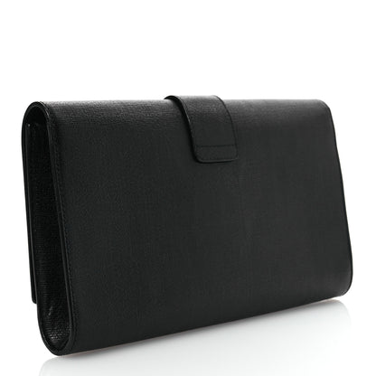 Saint Laurent Textured Calfskin Classic Y Ligne Clutch Black 3 of 10