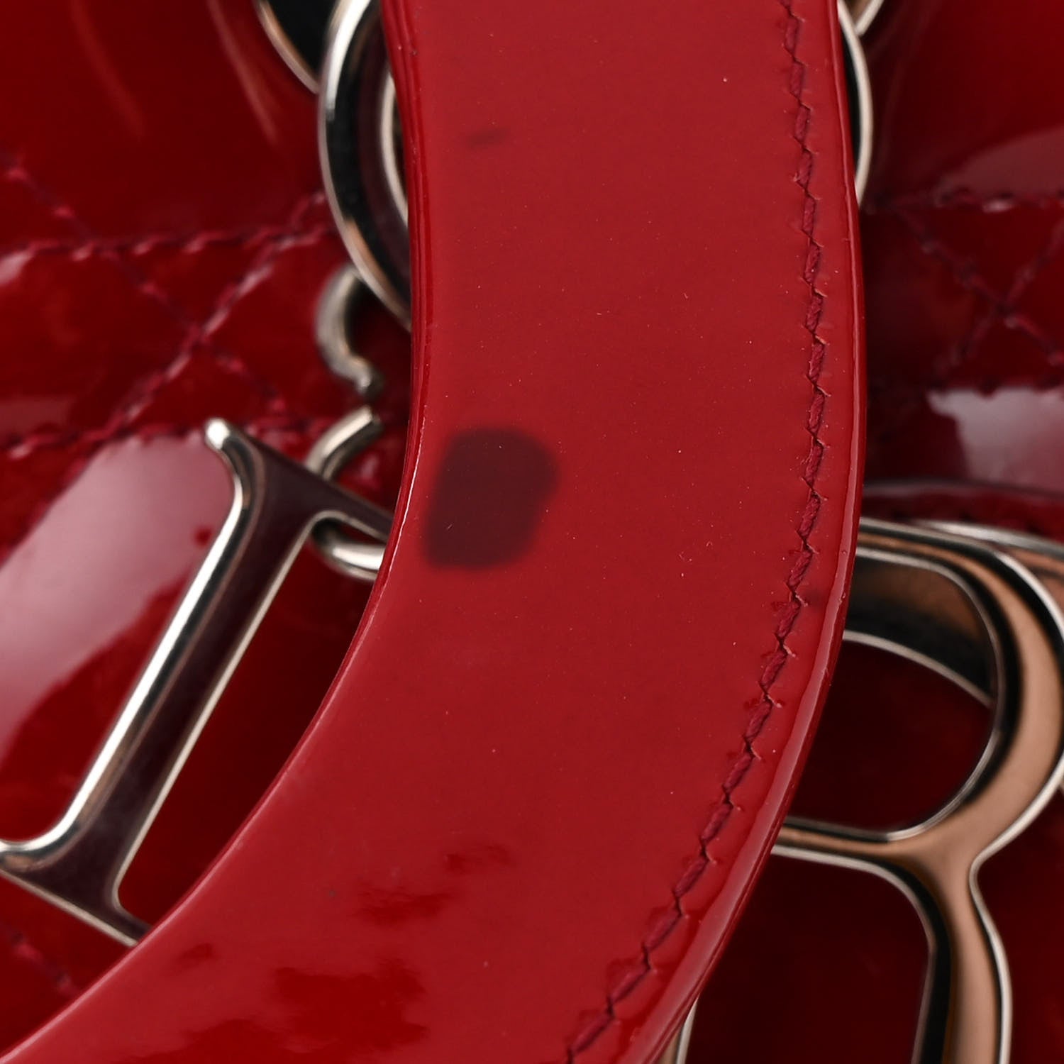 Christian Dior Patent Cannage Large Lady Dior Red 12 of 14