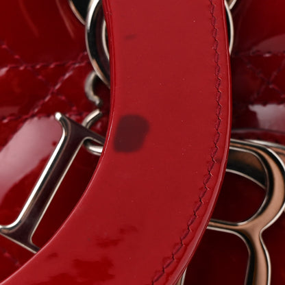Christian Dior Patent Cannage Large Lady Dior Red 12 of 14