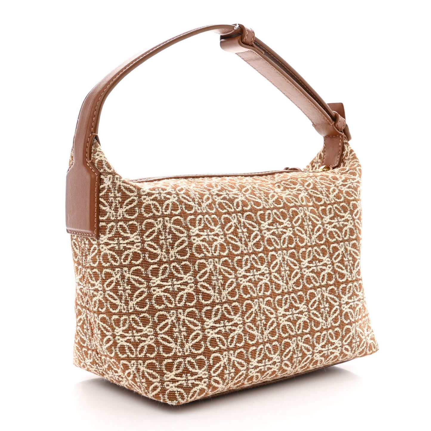 Jacquard Anagram Calfskin Small Cubi Bag Tan Pecan
