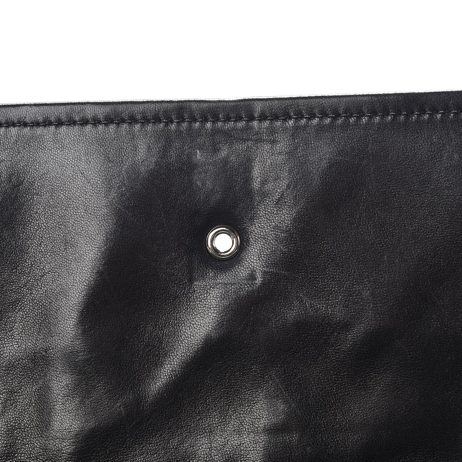Chanel Lambskin Quilted Flap Black White 17 of 18