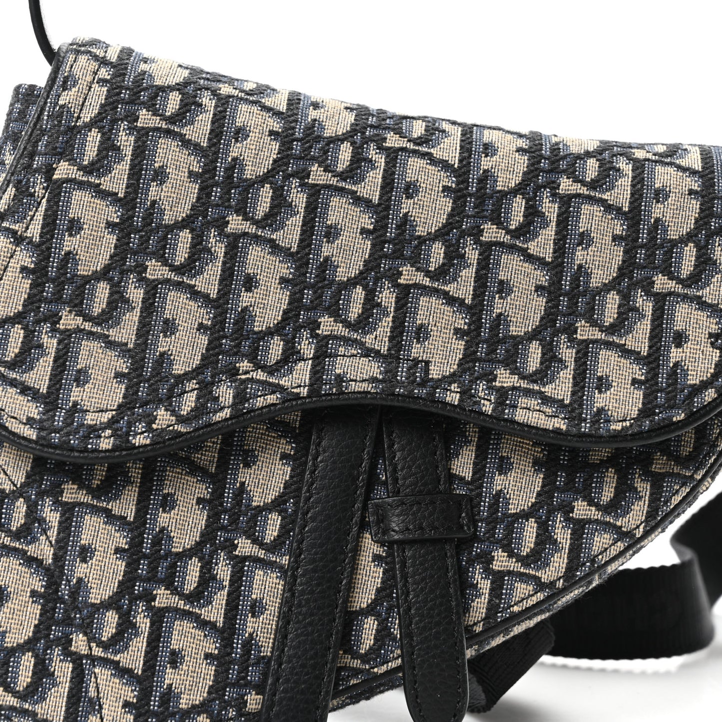 Oblique Mini Saddle Belt Bag Blue