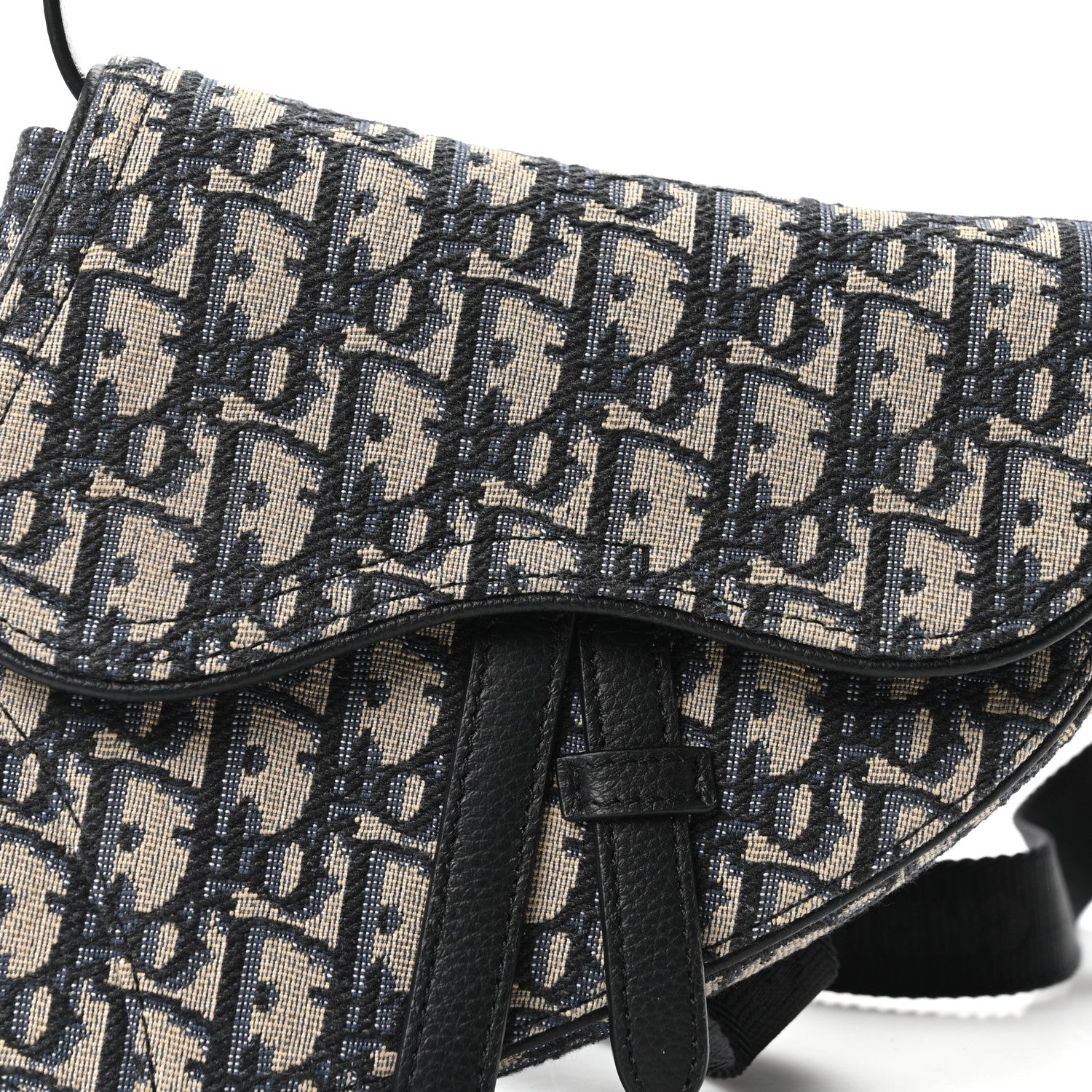 Christian Dior Oblique Mini Saddle Belt Bag Blue 8 of 10