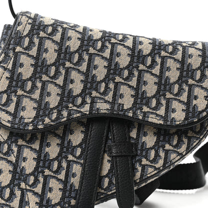 Christian Dior Oblique Mini Saddle Belt Bag Blue 8 of 10