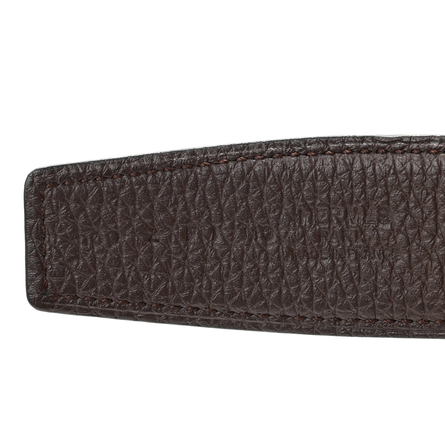Hermes Box Togo 32mm Matte H Belt 100 40 Black Chocolate 5 of 8