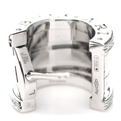 Bulgari 18K White Gold Diamond B.Zero1 Hoop Earrings 5 of 6