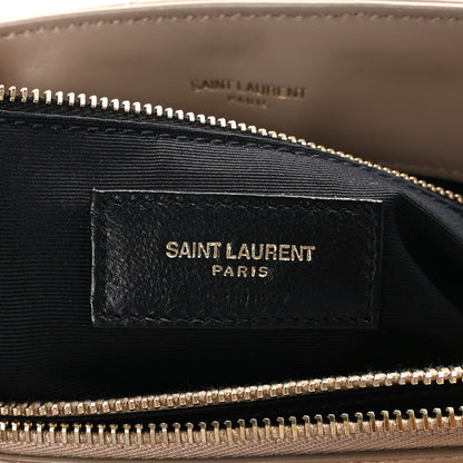Saint Laurent SAINT LAURENT Calfskin Y Quilted Monogram Medium Loulou Chain Satchel Dark Beige 7 of 11