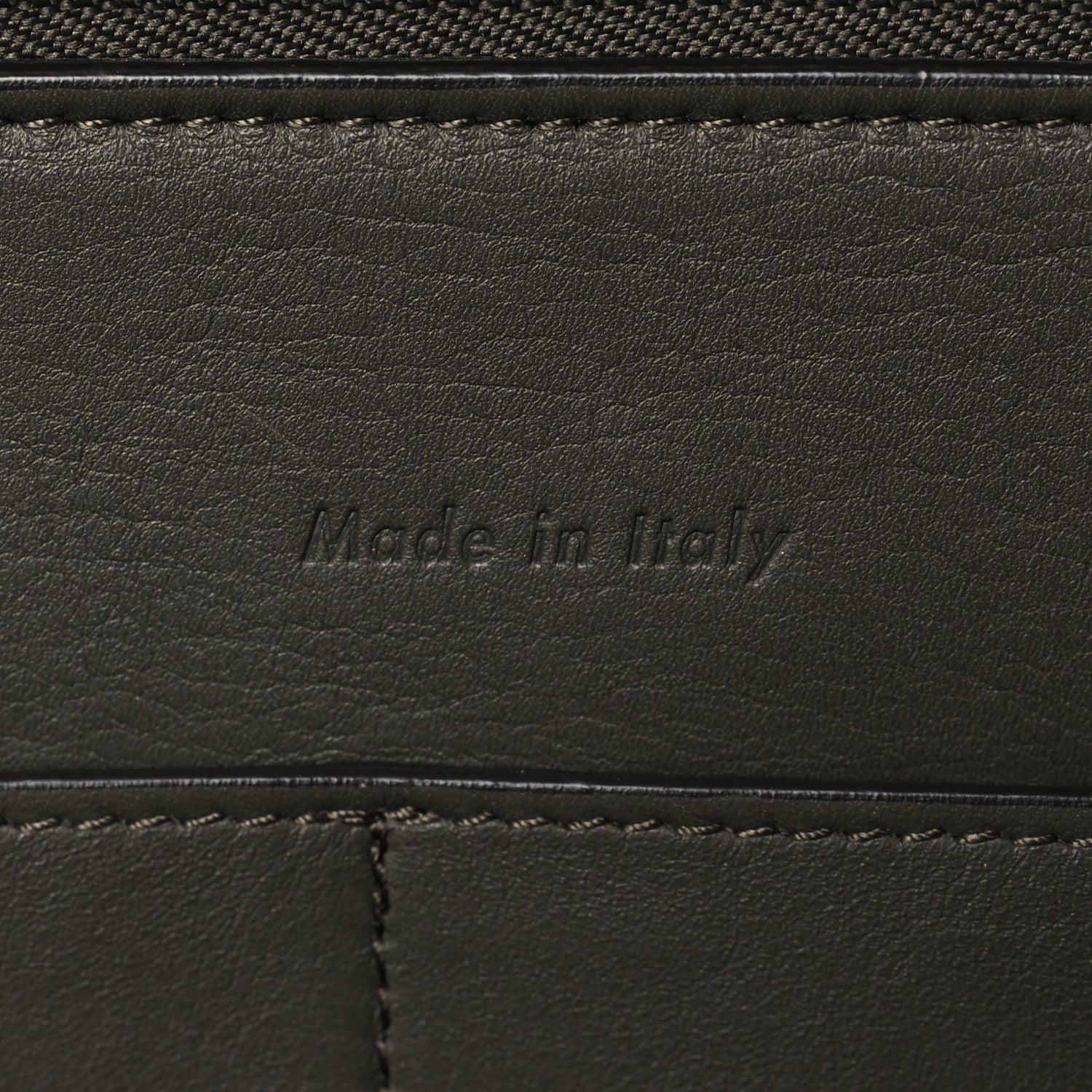 Celine Calfskin Medium Tri-Fold Shoulder Bag Dark Green 6 of 9