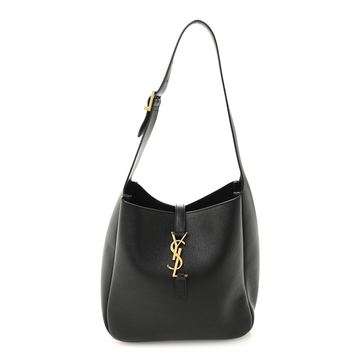Saint Laurent Smooth Calfskin Small Le 5 A 7 Soft Hobo Black 1 of 10