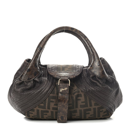 Fendi Zucca Nappa Nuvolata Vitello Tortuga Small Spy Tobacco Moro 1 of 5
