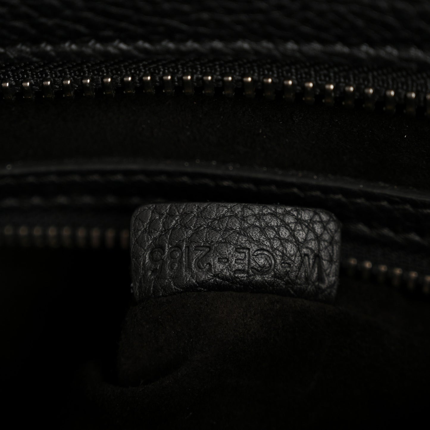 Drummed Calfskin Mini Luggage Black