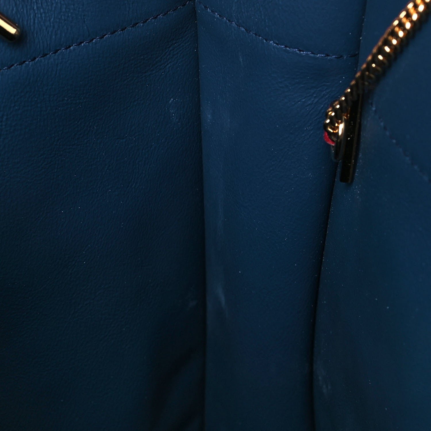 Gucci Suede Calfskin Large Rajah Chain Tote New Blue Romantic Cherry 10 of 11