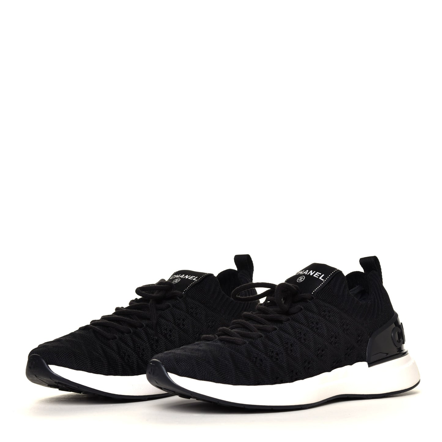 Fabric Logo Sneakers 36.5 Black