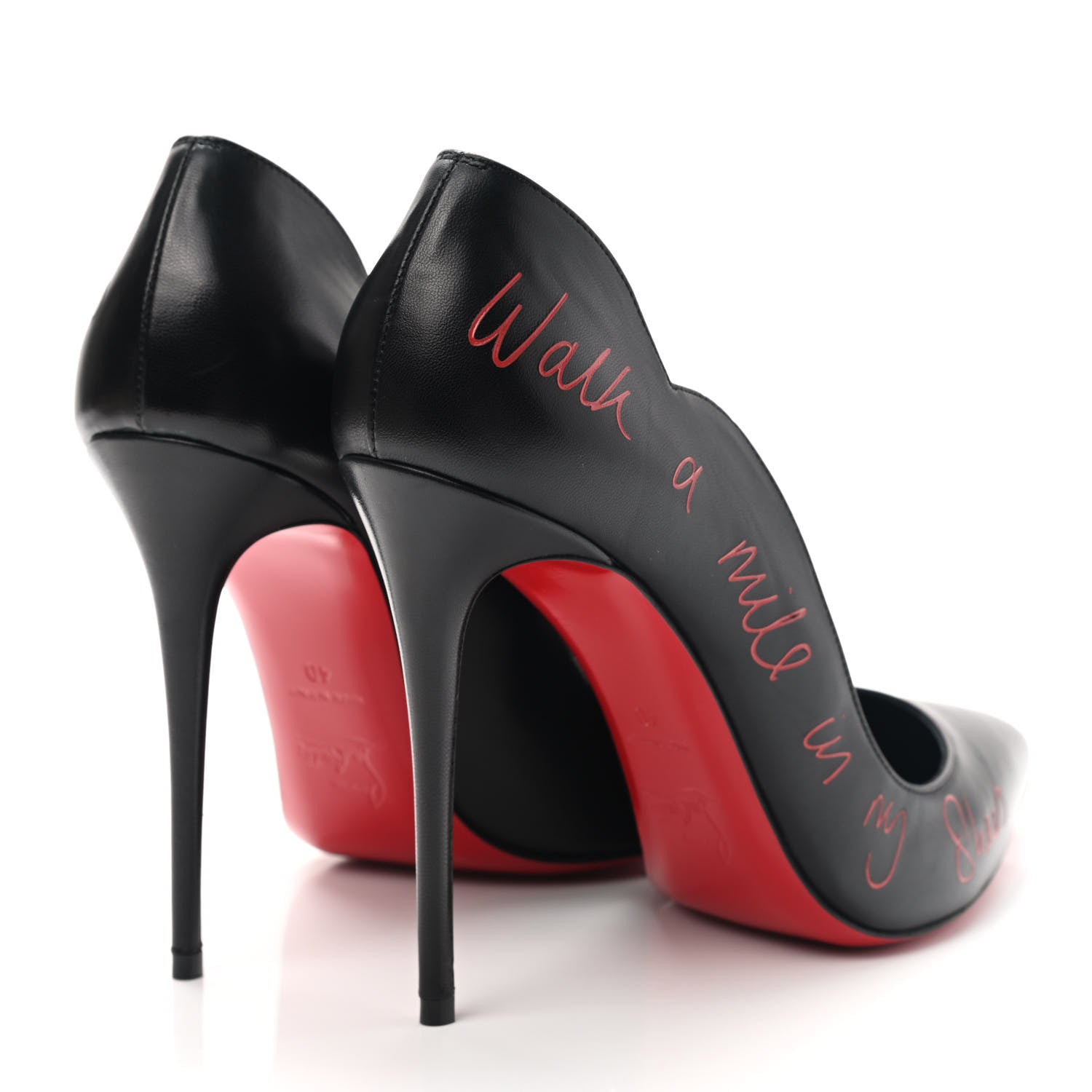 Christian Louboutin Kid Hottie Walkie 100 Pumps 40 Black 4 of 8