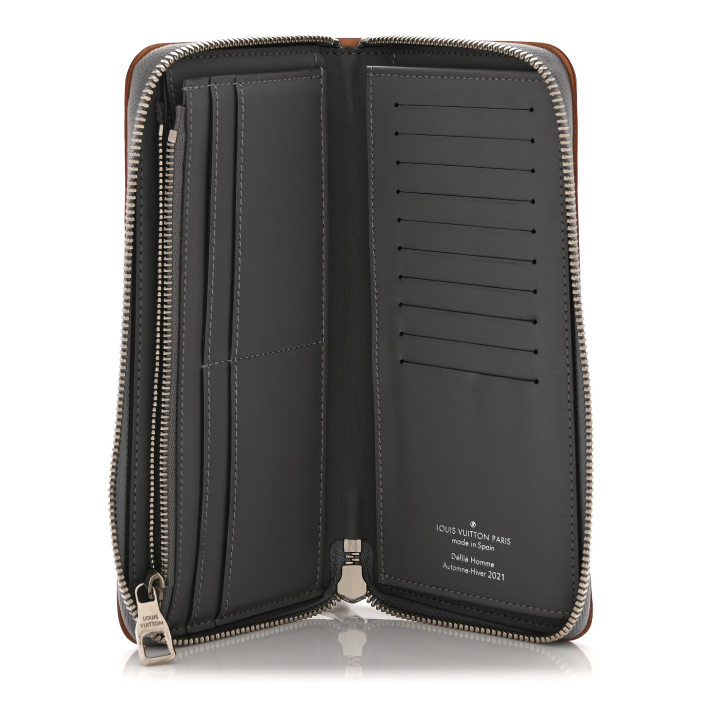 Monogram Mirror Zippy Wallet Silver
