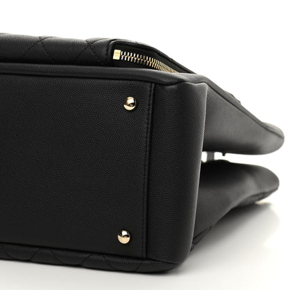 Chanel Caviar Quilted Large Business Affinity Shopping Bag Black 10 of 10