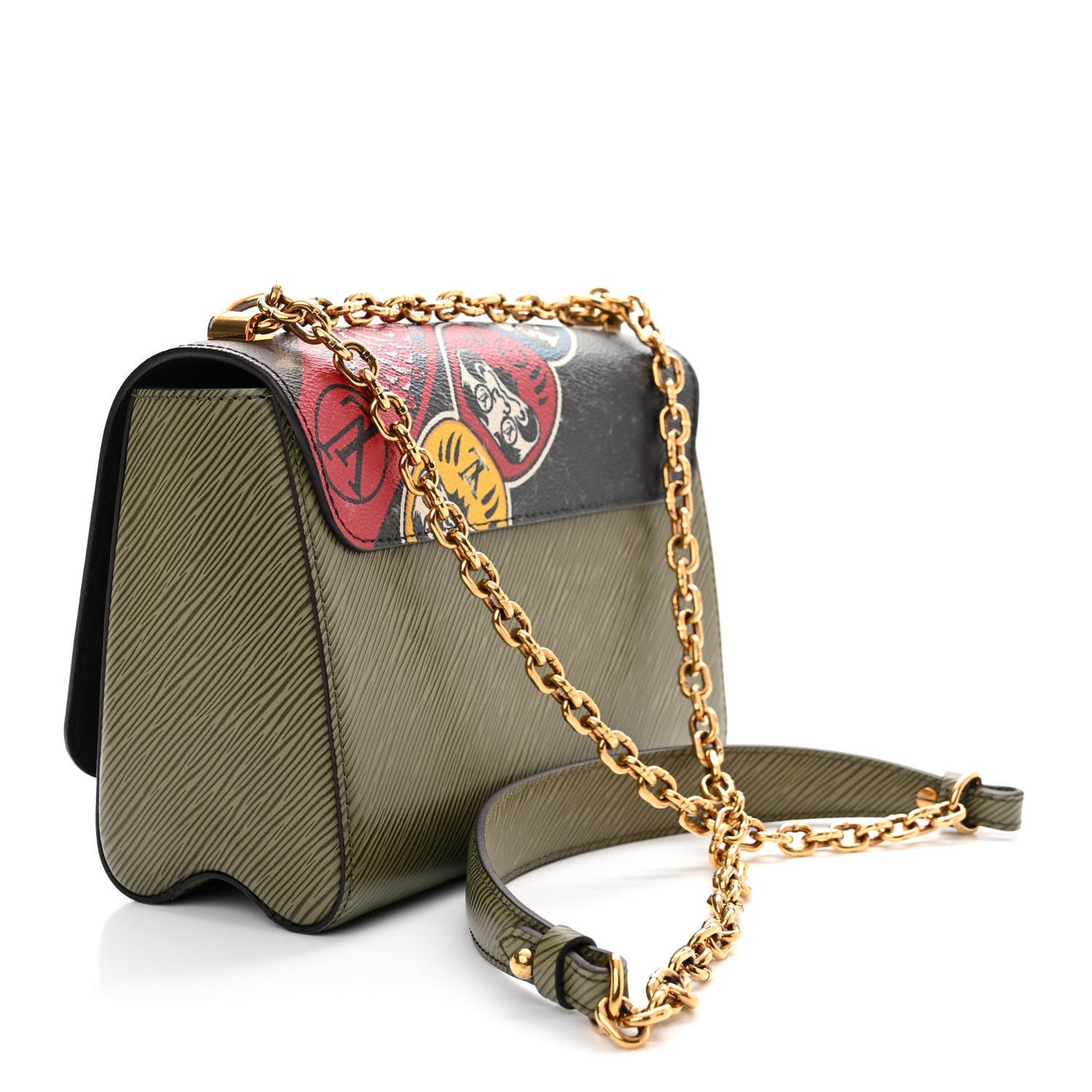 Epi Monogram Kabuki Twist Shoulder Bag MM Green