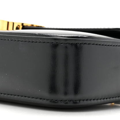 Celine Shiny Calfskin Triomphe Shoulder Bag Black 10 of 11