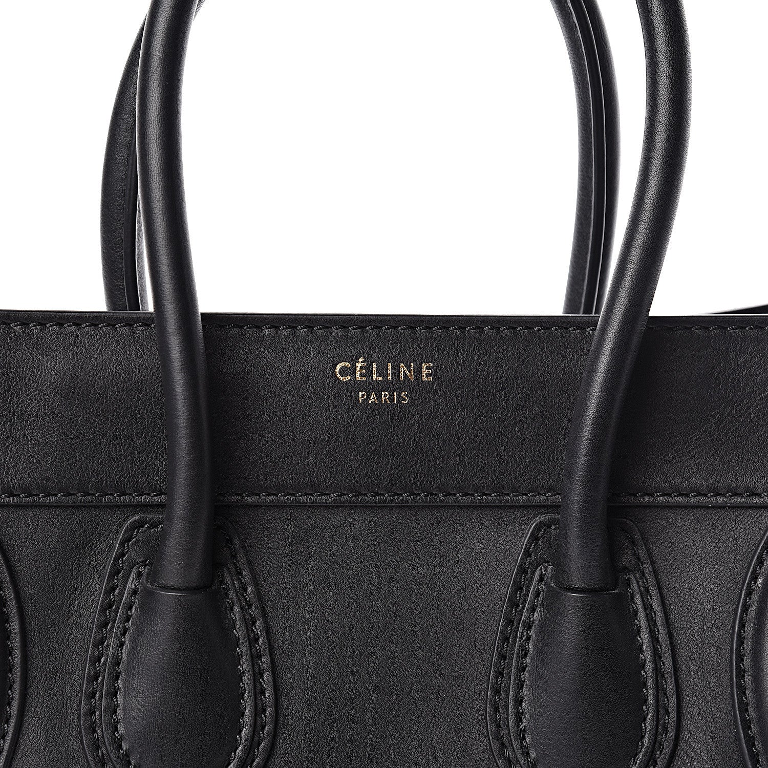 Celine Smooth Calfskin Micro Luggage Black 8 of 10