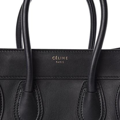 Celine Smooth Calfskin Micro Luggage Black 8 of 10