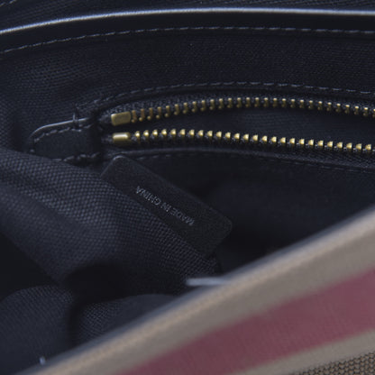 Burberry Canvas Mega Check Large Baildon Messenger Bag Black 7 of 11