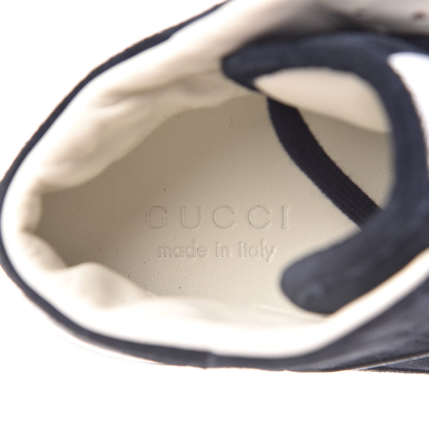Gucci Suede Men's Interlocking G High Top Sneakers 10.5 Blue 6 of 13